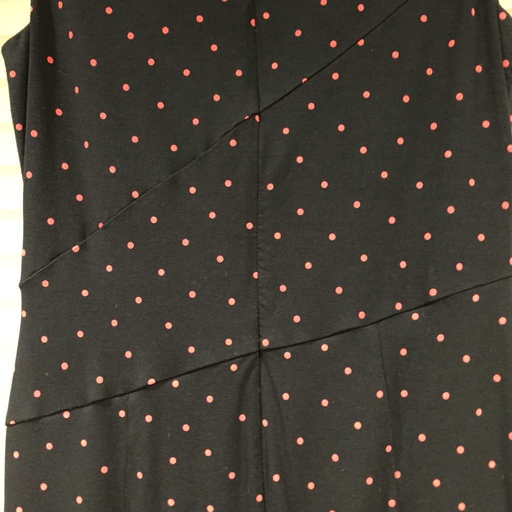 Ann Taylor Petite sleeveless dress black red - Picture 3 of 7